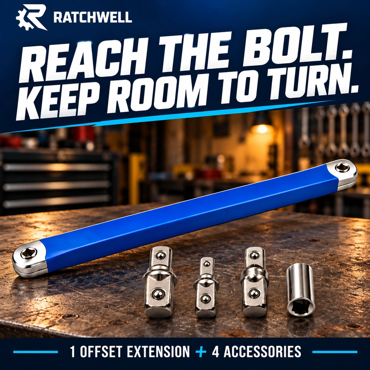 Ratchwell offset wrench set